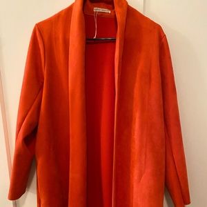 COPY - Zara faux suede burnt orange duster coat M